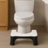 Podnóżek do WC Toalety Stołek Toaletowy Antypoślizgowy do Łazienki BIAŁO-CZARNY