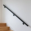 Poręcz Ścienna SCHODOWA Zestaw Stal Barierka Na Schody Okrągła Czarna 150cm - 280cm