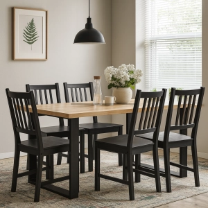 Stół Dębowy Prostokątny 200 × 100 × 75 cm Lity