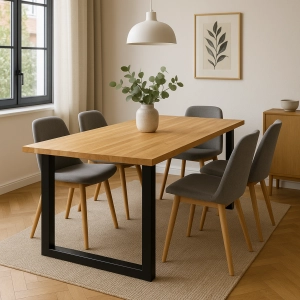 Stół Dębowy Prostokątny 200 × 100 × 75 cm Łączony