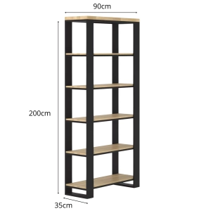 Regał Dębowy 90 × 35 × 200 cm