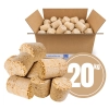 BRYKIET DRZEWNY OPAŁOWY 20 KG - SUCHY 7% DO KOMINKA I PIECA