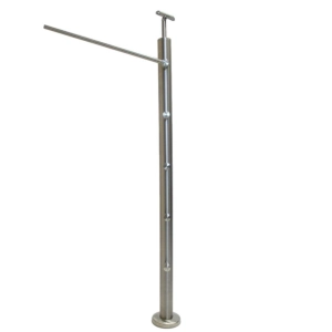 Słupek Lewy Ø 42,4 x 1060 mm 5 Uchwytów Osiowych Ø 12 mm AISI 304 Balustrada Poręcz