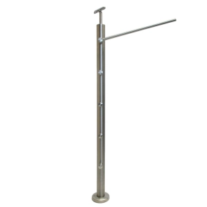 Słupek Prawy Ø 42,4 x 1060 mm 5 Uchwytów Osiowych Ø 12 mm AISI 304 Balustrada Poręcz