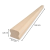 PORĘCZ BUKOWA NA SCHODY OMEGA 5,5x4,5 POCHWYT DO BALUSTRADY 160 CM