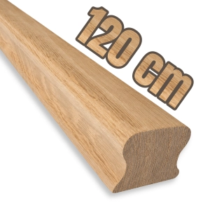 PORĘCZ DĘBOWA NA SCHODY OMEGA 5,5x4,5 POCHWYT DO BALUSTRADY 120 CM