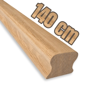PORĘCZ DĘBOWA NA SCHODY OMEGA 5,5x4,5 POCHWYT DO BALUSTRADY 140 CM