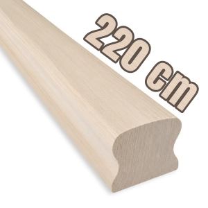 PORĘCZ JESIONOWA NA SCHODY OMEGA 5,5x4,5 POCHWYT DO BALUSTRADY 220 CM
