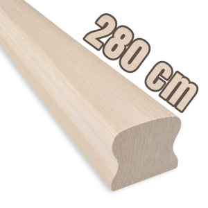 PORĘCZ JESIONOWA NA SCHODY OMEGA 5,5x4,5 POCHWYT DO BALUSTRADY 280 CM