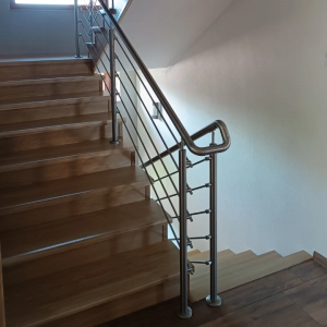 Słupek Narożny Ø 42,4 x 1060 mm 2 x 5 Uchwytów Osiowych Ø 12 mm AISI 304 Balustrada Poręcz