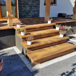 Stara Duża Decha 35' Drewniana Płyta Imitacja Drewna