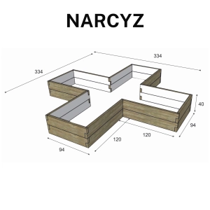 Kwietnik Warzywnik Betonowy - Narcyz do Ogrodu