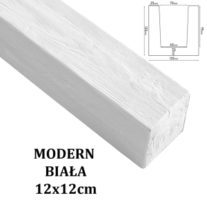 Belka Modern  12x12 cm Biała
