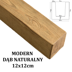 Belka Modern 12x12 cm DĄB NATURALNY