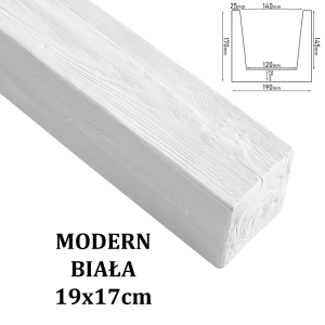Belka Modern 19x17 cm Biała