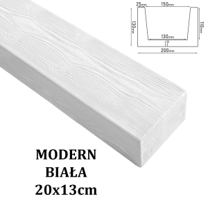 Belka Modern  20x13 cm Biała