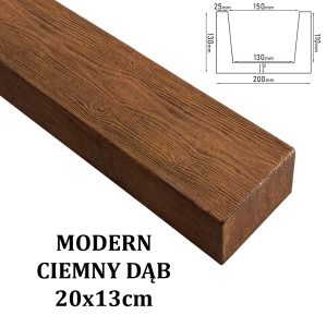 Belka Modern  20x13 cm Ciemny Dąb