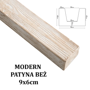 Belka Modern 9x6 cm Patyna Beż