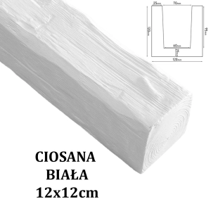 Belka Rustykalna Ciosana 12x12 cm Biała