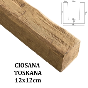 Belka Rustykalna Ciosana 12x12 cm TOSKANA