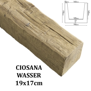 Belka Rustykalna Ciosana 19x17 cm WASSER