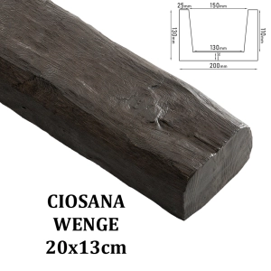 Belka Rustykalna Ciosana 20x13 cm WENGE