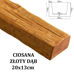 Belka Rustykalna Ciosana 20x13 cm ZŁOTY DĄB