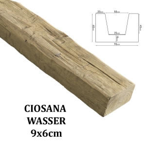 Belka Rustykalna Ciosana 9x6 cm WASSER