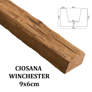 Belka Rustykalna Ciosana 9x6 cm WINCHESTER