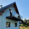 Balustrada Barierka Szklana ze Stali Nierdzewnej Przekrój Okrągły - Kompletna Balustrada Szklana do Samodzielnego Montażu na Wymiar