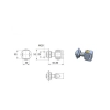 Zawias regulowany do spawu , M20 , AISI 304 , nierdzewny