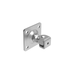 Zawias regulowany z płytką montażową 80 x 80 mm  , M16-K , AISI 304 , nierdzewny