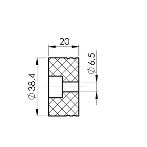 Adapter do poręczy drewnianej Ø 42,4 x 2 mm , PCV