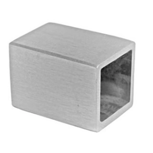 Zaślepka płaska dla drewna 40 x 40 mm , AISI 304 , szlifowana , nierdzewna