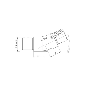 Kolano przegubowe dla poręczy 42,4 x 1,5 mm , AISI 304 , szlifowane , nierdzewne