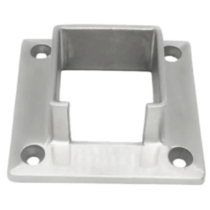 Kołnierz przyścienny dla poręczy 40x40x1,5/80X80 mm , AISI 304 , szlifowany , nierdzewny