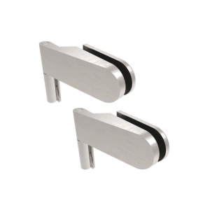 Zawias do ościeżnicy drewnianej szklanych drzwi - para , AISI 304