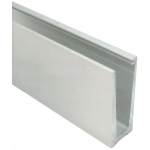 Profil U balustrady szklanej , aluminiowy 2500mm , montaż górny