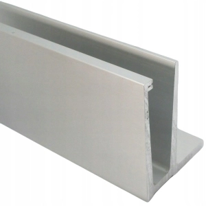 Profil L balustrady szklanej , aluminiowy 2500mm , montaż górny