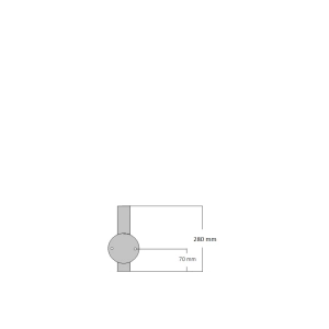 Okucie dolne do drewna Ø 42,4 x 2 mm , AISI 304 , szlifowane , mocowanie boczne , nierdzewne