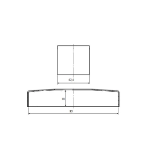 Okucie dolne do drewna Ø 42,4 mm , AISI 304 , szlifowane , nierdzewne