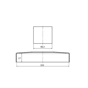 Okucie do drewna Ø 48,3 mm , poręcz Ø 48,3 mm , AISI 304 , szlifowane , nierdzewne