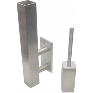 Okucie do drewna 40 x 40 mm , pręt pod poręcz , AISI 304 , szlifowane , mocowanie boczne , nierdzewne