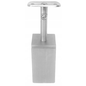 Okucie do drewna 50 x 50 mm , górne , poręcz Ø 42,4 mm , AISI 304 , szlifowane , nierdzewne