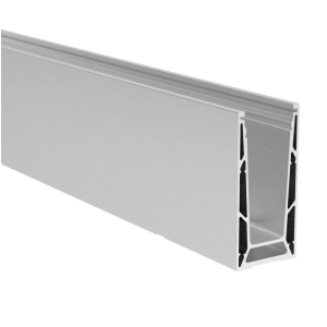 Profil U balustrady szklanej , aluminiowy 2500mm , montaż górny , regulacja kąta